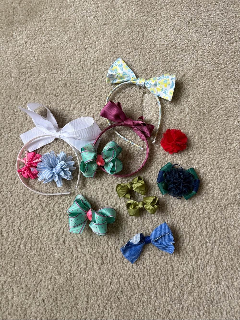 Kids Assorted Bow and Flower Hair Accessory Set - Multi-Color
